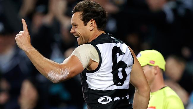 He wasn’t even sure he would get a game earlier in the week, but Steven Motlop has had a blinder against his former club. Picture: AFL Photos/Getty Images