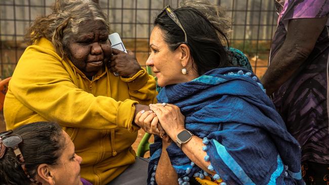 Burney with a woman at Kaltjiti, SA. Picture: Julian Kingma