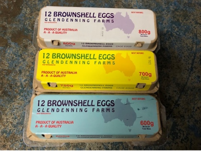 Glendenning Farms eggs are linked to Salmonella. Picture: NSW Food Authority