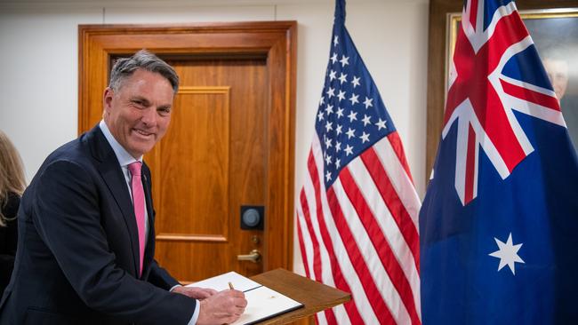 Deputy Prime Minister Richard Marles at the Pentagon on Wednesday (AEDT). Picture: US Air Force Sgt Jack Sanders