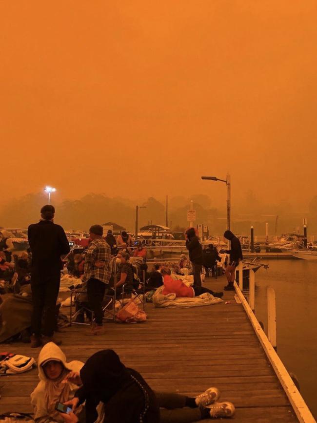 Some locals escaped in boats, but 1200 had to be evacuated by the navy. Picture: Instagram/travelling_aus_family