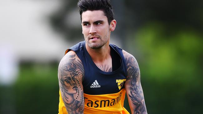 Chad Wingard in his new colours. Picture: Getty