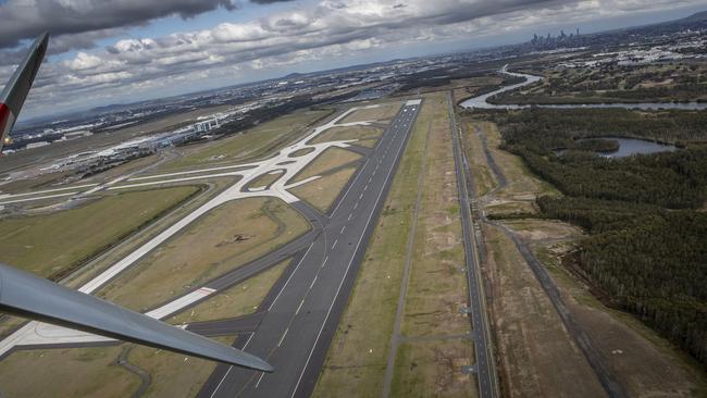 Brisbane’s new runway is driving many residents mad because of aircraft noise. Picture: Glenn Hunt/Getty Images