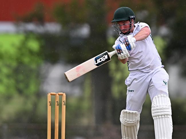 Airport West St ChristophersÃ Daniel Salpietro during the VTCA: Sunshine v Airport West St Christophers cricket match in Sunshine North, Saturday, Jan. 13, 2024. Picture: Andy Brownbil