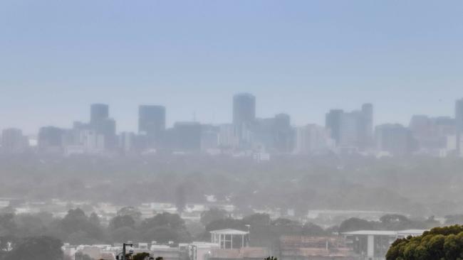 The View from Darlington towards the city on Saturday. Picture: Russell Millard Photography