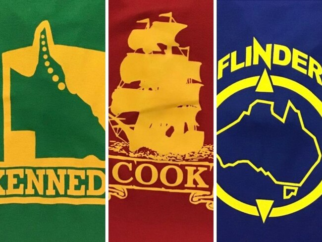 Graceville State Schoolâs Parents and Citizensâ Association voted to remove its Cook, Flinders and Kennedy house names and logos from its sports uniform.