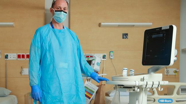 Respiratory doctor Ben Harris at the Royal North Shore Hospital. Picture: Justin Lloyd