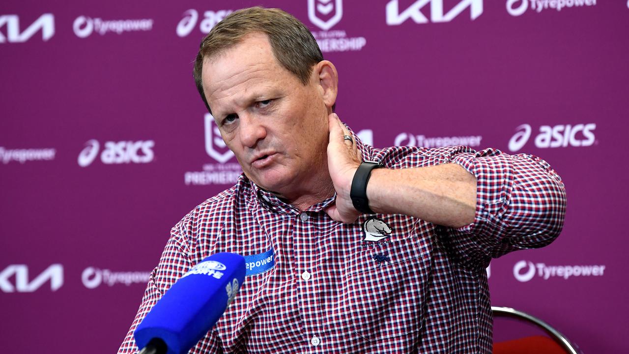 Coach Kevin Walters says the decision to call off a planned race day outing was made by him, not Broncos management. Picture: Bradley Kanaris/Getty Images