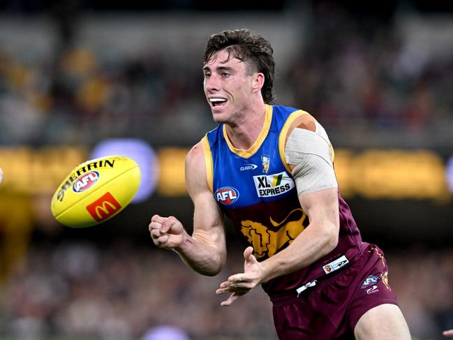 Noah Answerth is one of nine Brisbane players sidelined. Picture: Bradley Kanaris/Getty Images