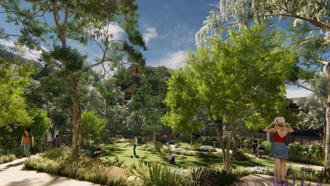 The plans show plenty of greenery