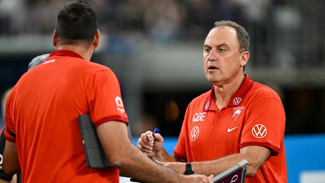 John Longmire’s assistants could be the big winner of the system. (Photo by Daniel Carson/AFL Photos via Getty Images)