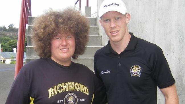 Jim Kean with proud Tasmanian product Jack Riewoldt. Picture: Facebook