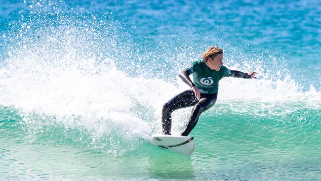 Sunshine Beach's Tim Bain in action on Sunday.