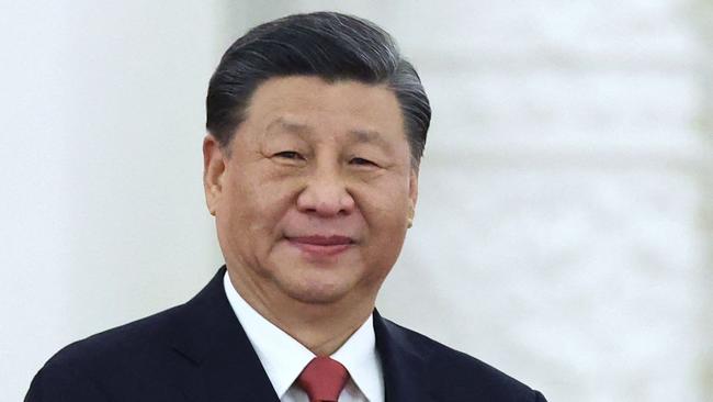 Russian President Vladimir Putin meets with China's President Xi Jinping at the Kremlin in Moscow on March 21, 2023. (Photo by Sergei KARPUKHIN / SPUTNIK / AFP)
