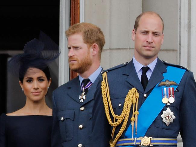 A new documentary claims that Meghan Markle is at the “heart” of the break-up of the once-close brothers. Picture: AFP