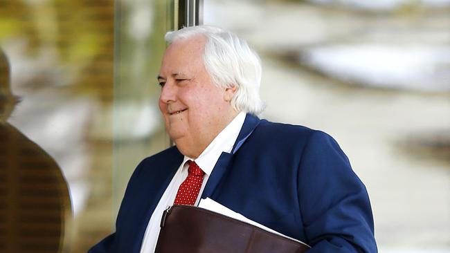 Clive Palmer arriving at the Supreme Court in Brisbane on Monday. Picture: Josh Woning/AAP