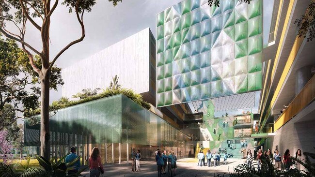 Artist impression of the Meadowbank Education and Employment Precinct, High School entrance.