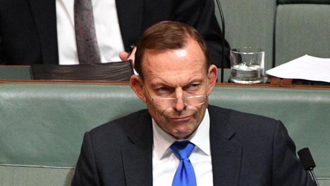 Former prime minister Tony Abbott wants Australia to pull out of the Paris Agreement. Picture: Mick Tsikas