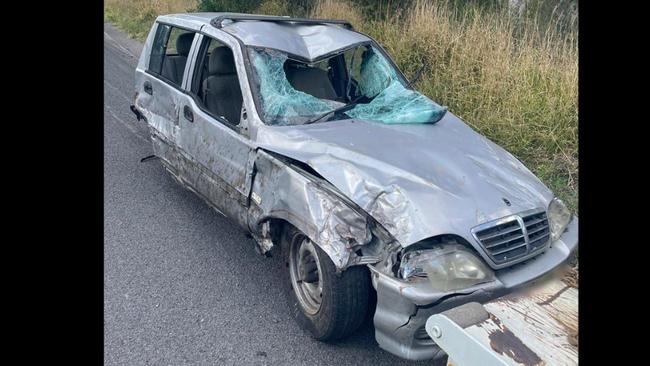 NSW Police said a man was lucky to escape uninjured following a serious crash on the Hume Highway. Picture: NSW Police.