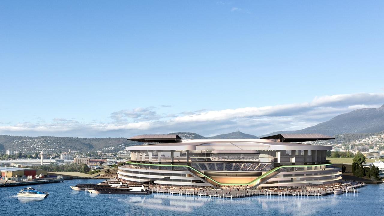 An artists impression of the potential new Tasmanian stadium.