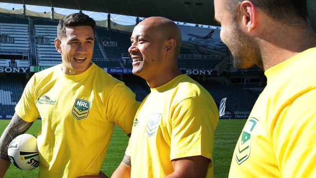 Frank Puletua, centre, hopes the boycotting Manly players change their minds.