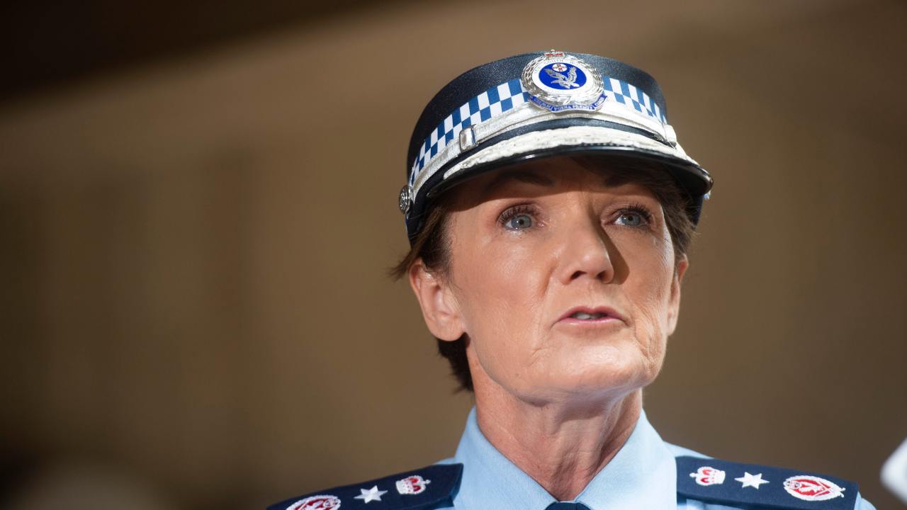 NSW Police Commissioner Karen Webb speaks on constable Kristian White's ...