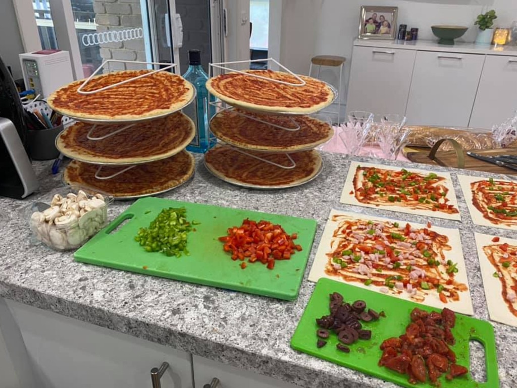 Melbourne mum Julie Guinea transformed her $7 Kmart file rack, into a food storage item. Picture: Facebook