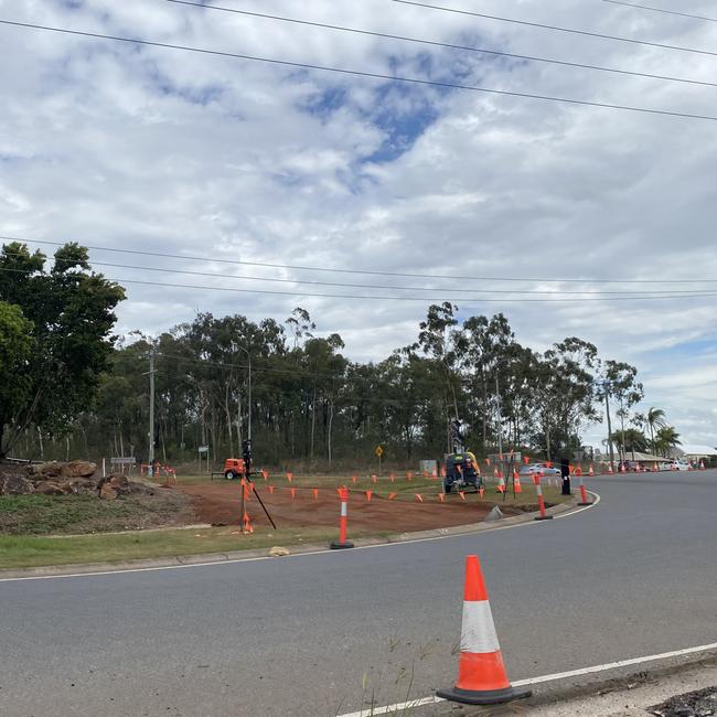 A number of roundabouts and median strips have been altered near the Port of Gladstone to make way for the large turbines. Picture: Nilsson Jones