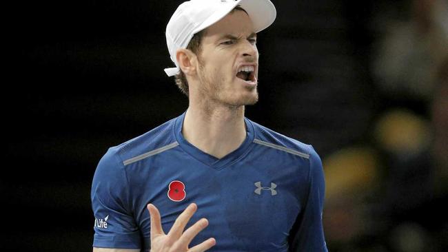 Britain's Andy Murray at the Paris Masters. Picture: Michel Euler