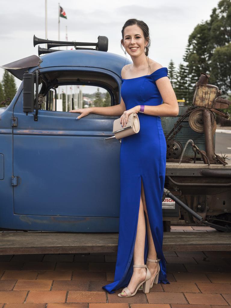 Kallia Stehbens arrives at Wilsonton State High School formal at USQ, Wednesday, November 18, 2020. Picture: Kevin Farmer