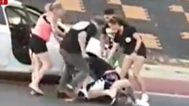 Road rage turned into an ugly brawl in Melbourne's southeast. Picture: 7 News