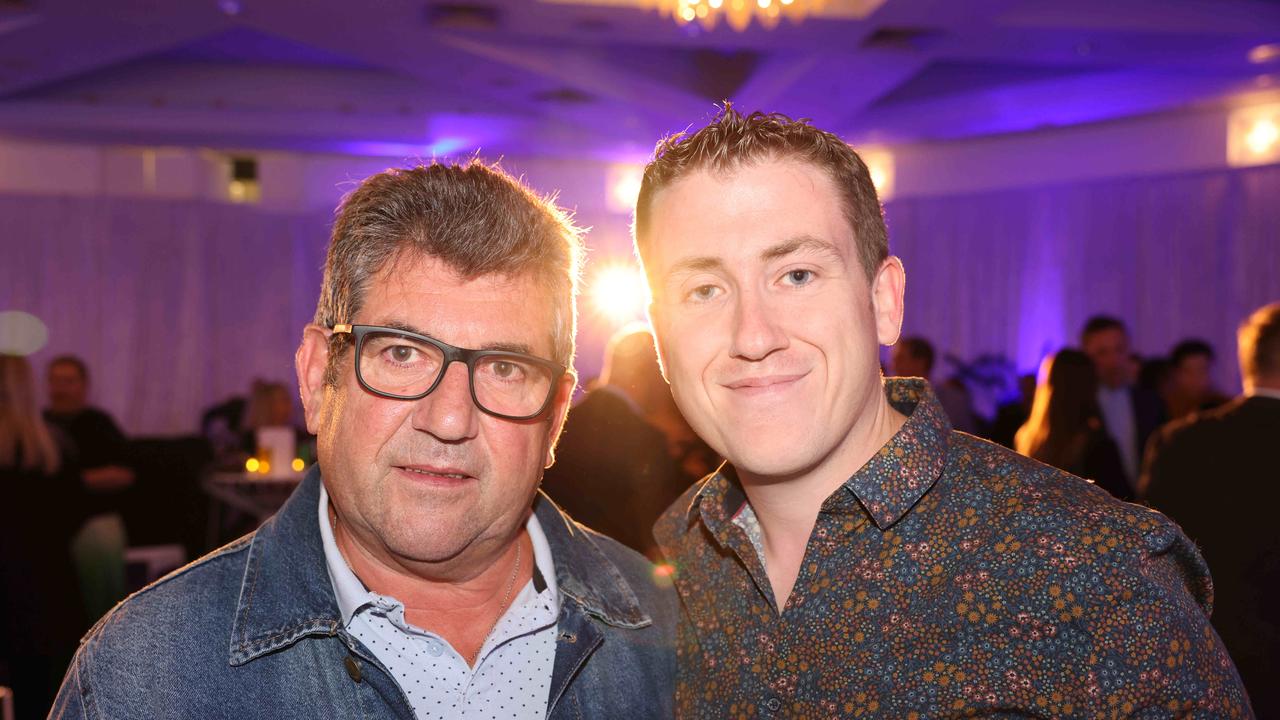 Jean Luc Gallay and Yvan Gallay at the 2024 Gold Coast Marathon welcome function at Crowne Plaza Surfers Paradise for Gold Coast at Large. Picture, Portia Large.