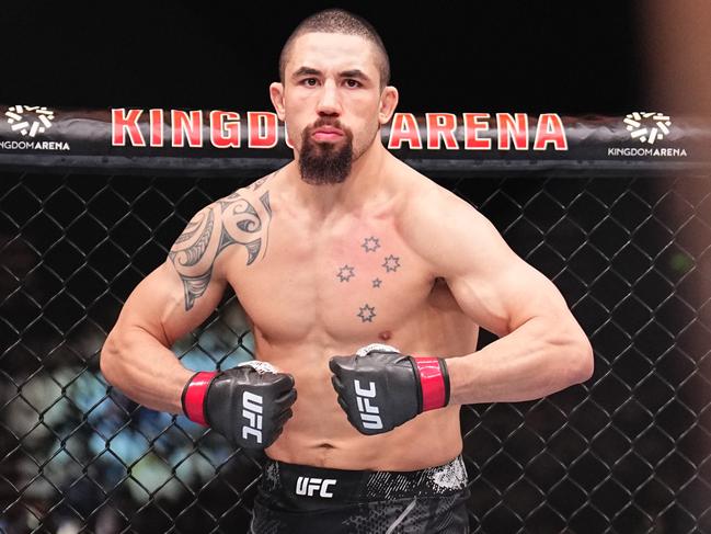 RIYADH, SAUDI ARABIA - JUNE 22: Robert Whittaker of New Zealand prepares to face Ikram Aliskerov of Russia in a middleweight fight during the UFC Fight Night event at Kingdom Arena on June 22, 2024 in Riyadh, Saudi Arabia. (Photo by Chris Unger/Zuffa LLC via Getty Images)