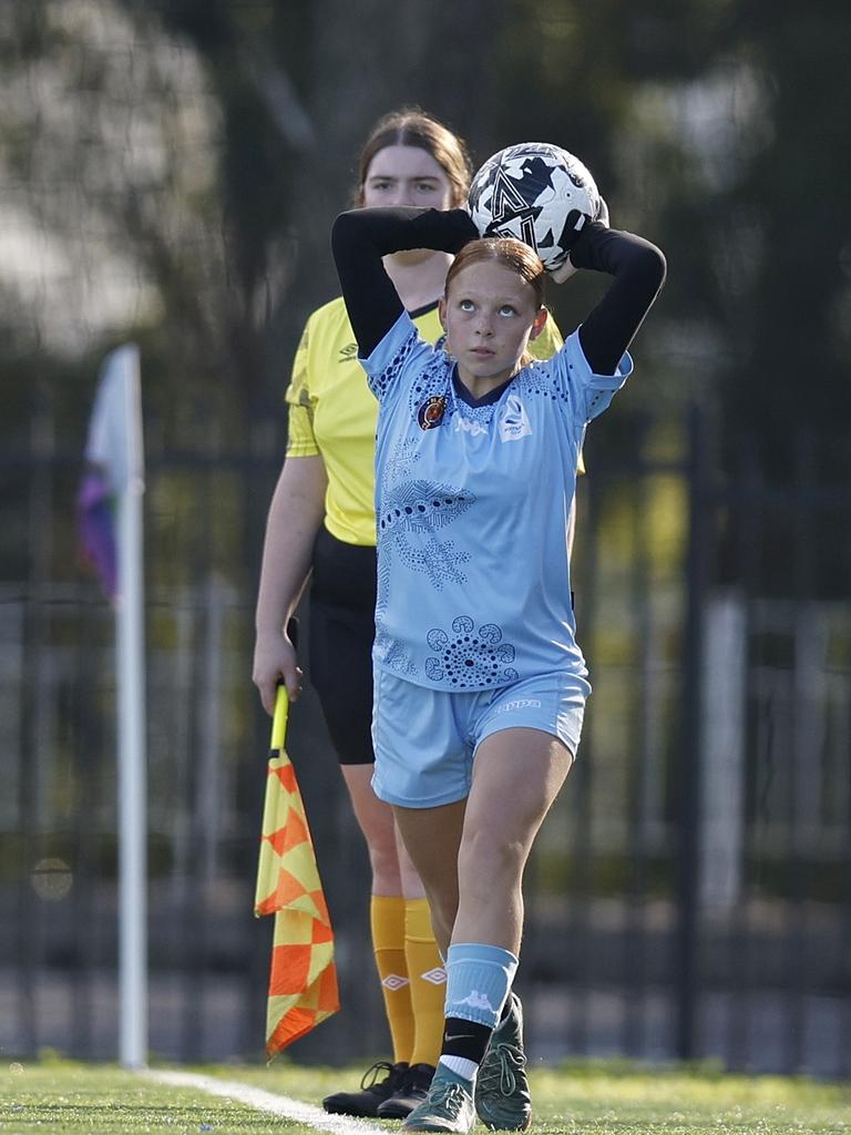 Amela Farag. Picture: Michael Gorton. U14 Girls NAIDOC Cup at Lake Macquarie Regional Football Facility.