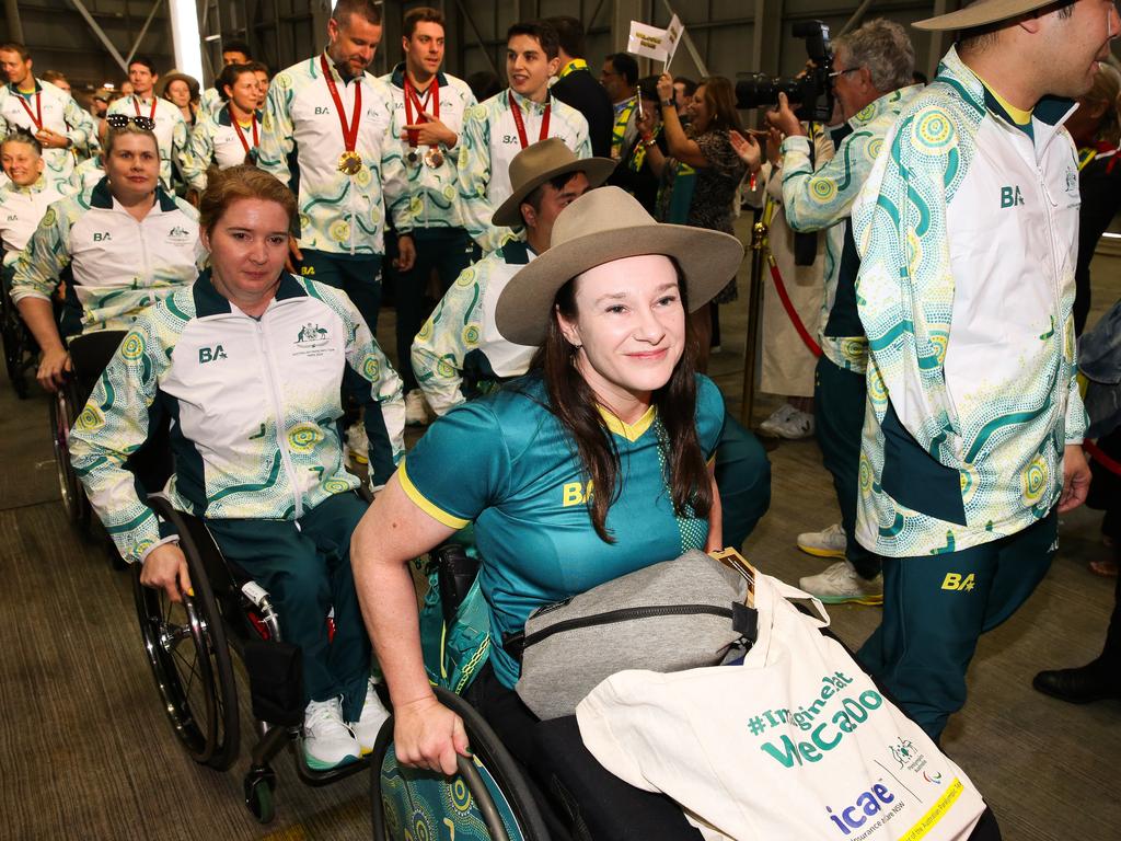 The athletes got their first formal welcoming party. Picture: NewsWire / Gaye Gerard