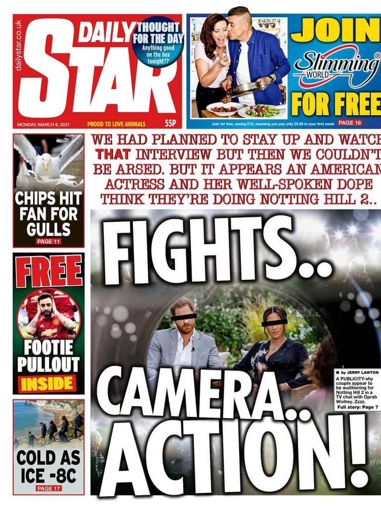 Daily Star front page. Picture: Supplied