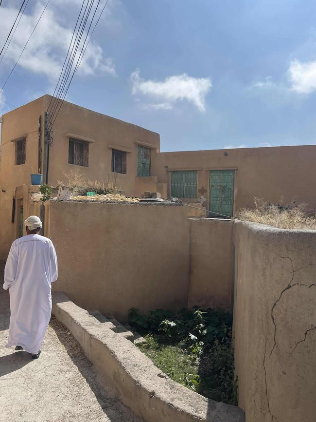 Walking between the abandoned villages of Jabal Akhdar. Picture: Natalie Brown/news.com.au