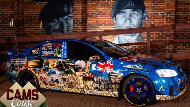 Dakota and Glenn travel Australia in the ANZAC Ribbon Tribute SS car to help with veteran suicide and mental health awareness Picture: Anzac Ribbon Tribute SS/Facebook