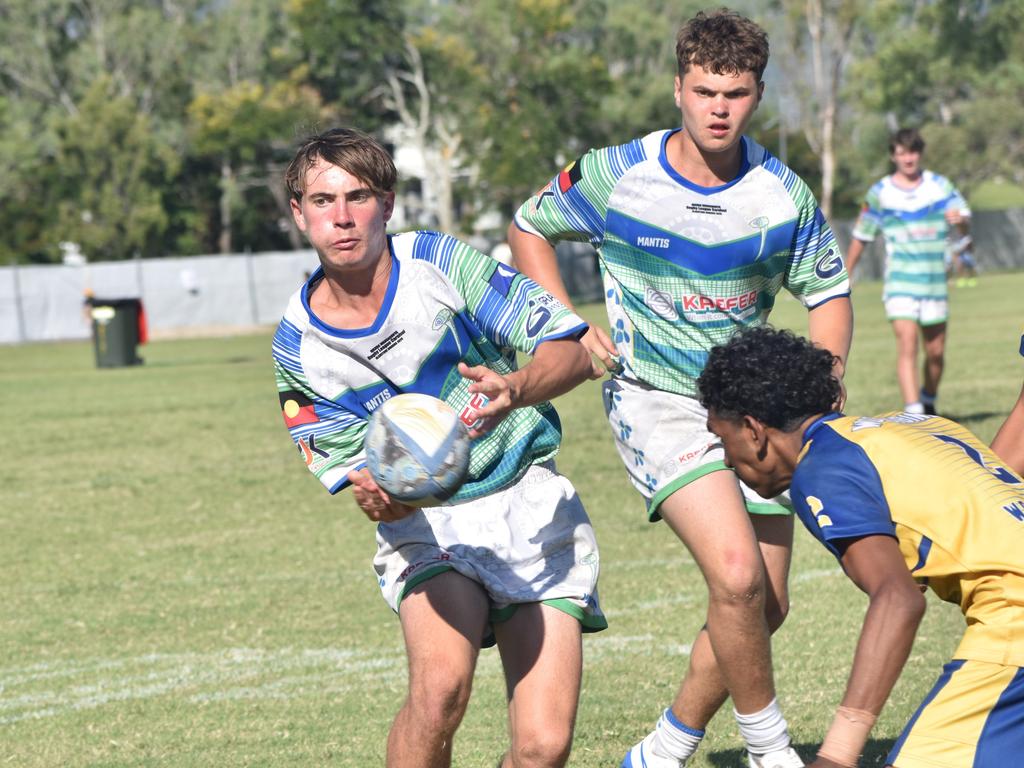 Under-17 grand final, Gladstone Ringers versus Woorabinda Warriors, at Warba Wangarunya Rugby League Carnival at Saleyards Park, Rockhampton, on January 24, 2025. Photo: Pam McKay