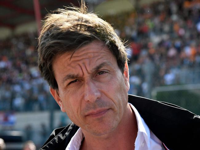 Mercedes' Austrian team chief Toto Wolff is far from happy with the W13. Picture: Geert Vanden Wijngaert / POOL / AFP