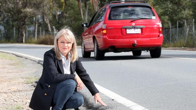 Donna Gates — pushing for road upgrades near the M1. Photo by Richard Gosling.