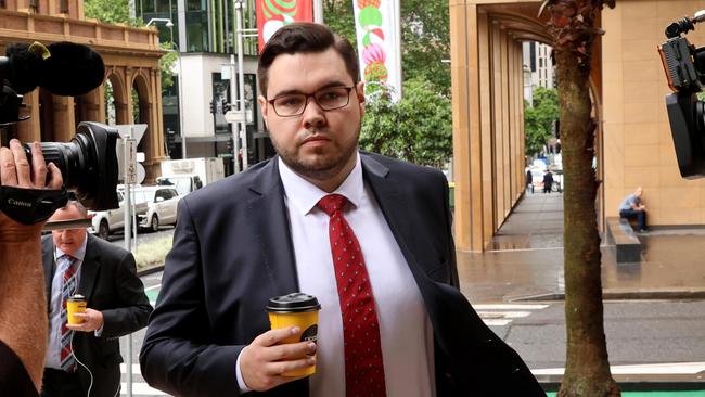 Bruce Lehrmann arrives at the Federal Court in Sydney on Friday. Picture: NCA NewsWire / Damian Shaw