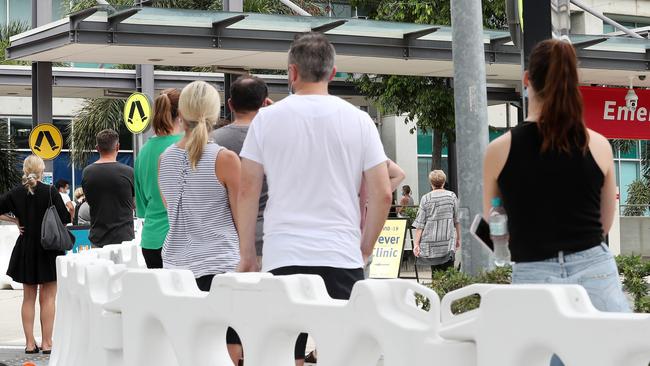 The rush to get tested comes after one new case in Queensland. Picture: Liam Kidston.