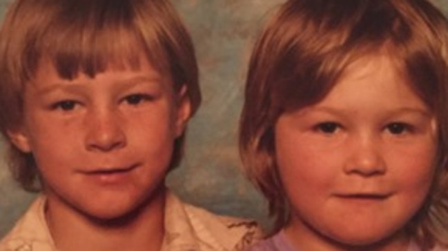 A childhood photo of murder victim Rani Featherston with her brother. Picture: Supplied.