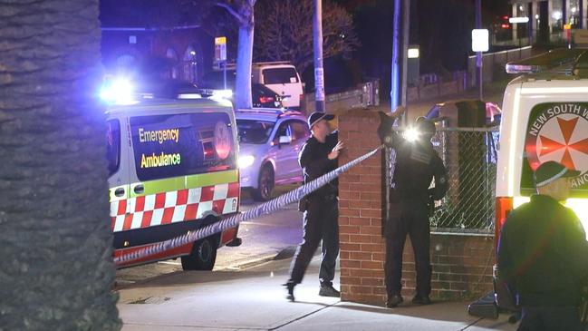 NSW Police tape off the crime scene after Sydney latest shooting. Picture: TNV