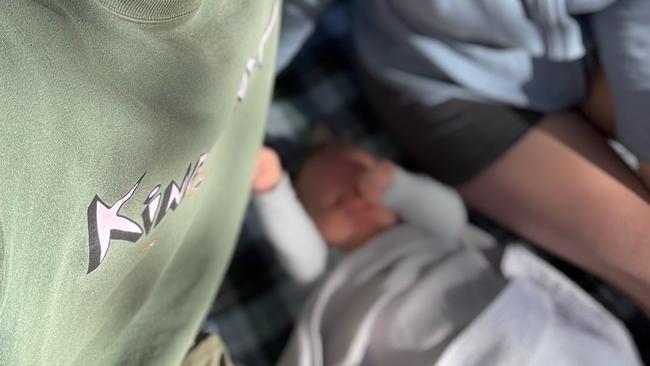 ACT Senator and former Wallabies player David Pocock and his wife Emma Palandri have given a first glimpse of their new baby. Picture: Instagram. Picture: Instagram