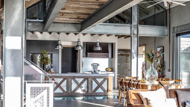 The open-plan kitchen and dining area. Picture: Kate Lafferty