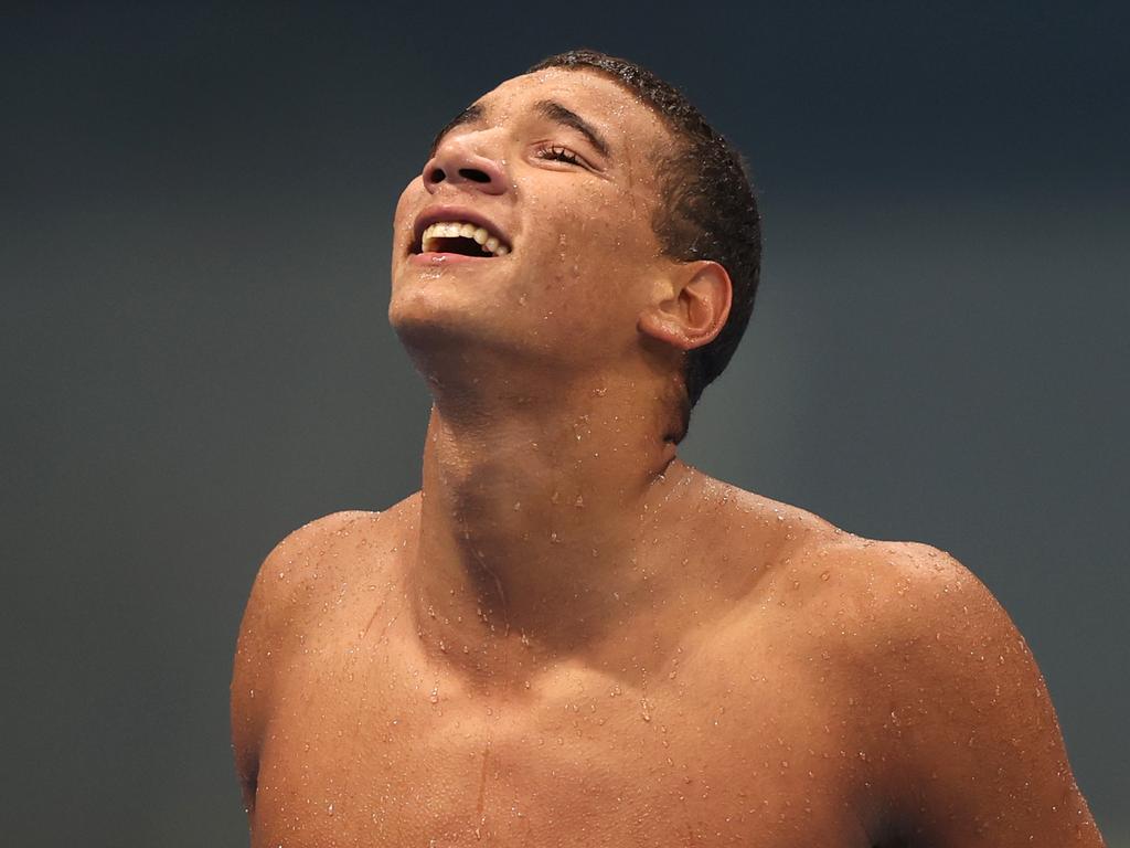 Hafnaoui overtook Aussie Jack McLoughlin to win gold. Picture: Clive Rose/Getty Images