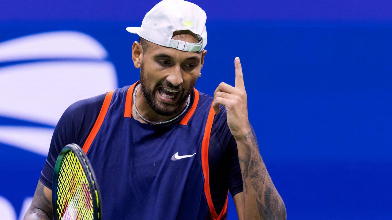 Australia's Nick Kyrgios. Photo by COREY SIPKIN / AFP.