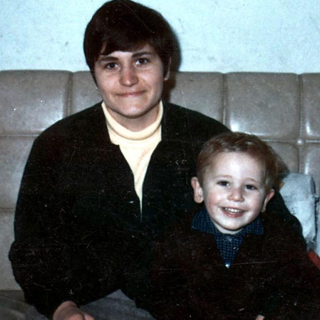 Maria James pictured with her son Mark in the 1970s.